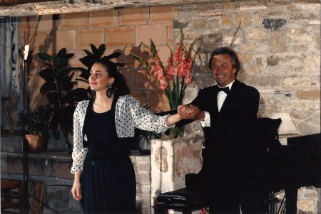 Meine Pianistin Marina  d-Ambrosio von der Staatsoper München, Konzert Belluno/italien, Villa Dogliono 1989